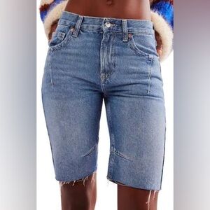 We The Free Blue Jean Shorts